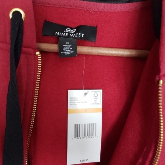 NWT Nine West RED/BLACK jacket sz S - Picture 5 of 5